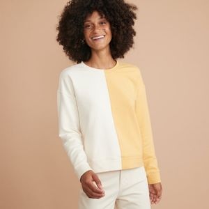 Marine Layer Cate Sweatshirt in Ochre/Antique White